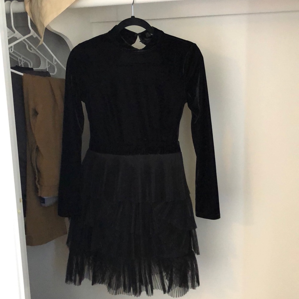 Black classy velvet tulle dress NEW